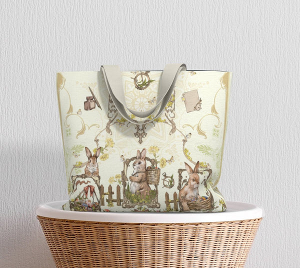 Egg Hunting - Ivory Tote Bag - Sutoru - Large Tote Bag - Sutoru
