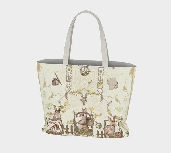 Egg Hunting - Ivory Tote Bag - Sutoru - Large Tote Bag - Sutoru