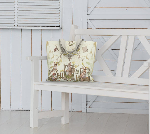 Egg Hunting - Ivory Tote Bag - Sutoru - Large Tote Bag - Sutoru