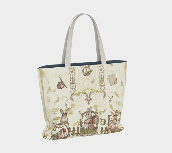 Egg Hunting - Ivory Tote Bag - Sutoru - Large Tote Bag - Sutoru