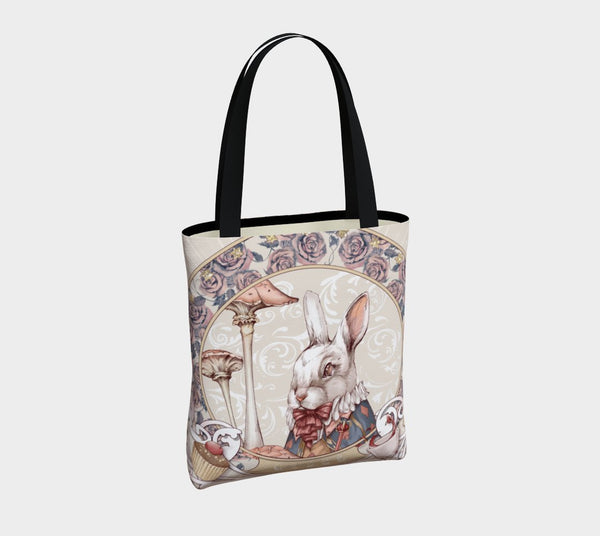 Alice, the White Rabbit - Ivory Regular Tote Bag - Sutoru - Tote Bag - Sutoru